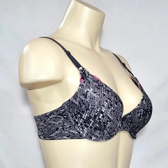36D Maidenform 7959 One Fabulous Fit Demi UW Bra Geo‎ Print NWT - Picture 2 of 3